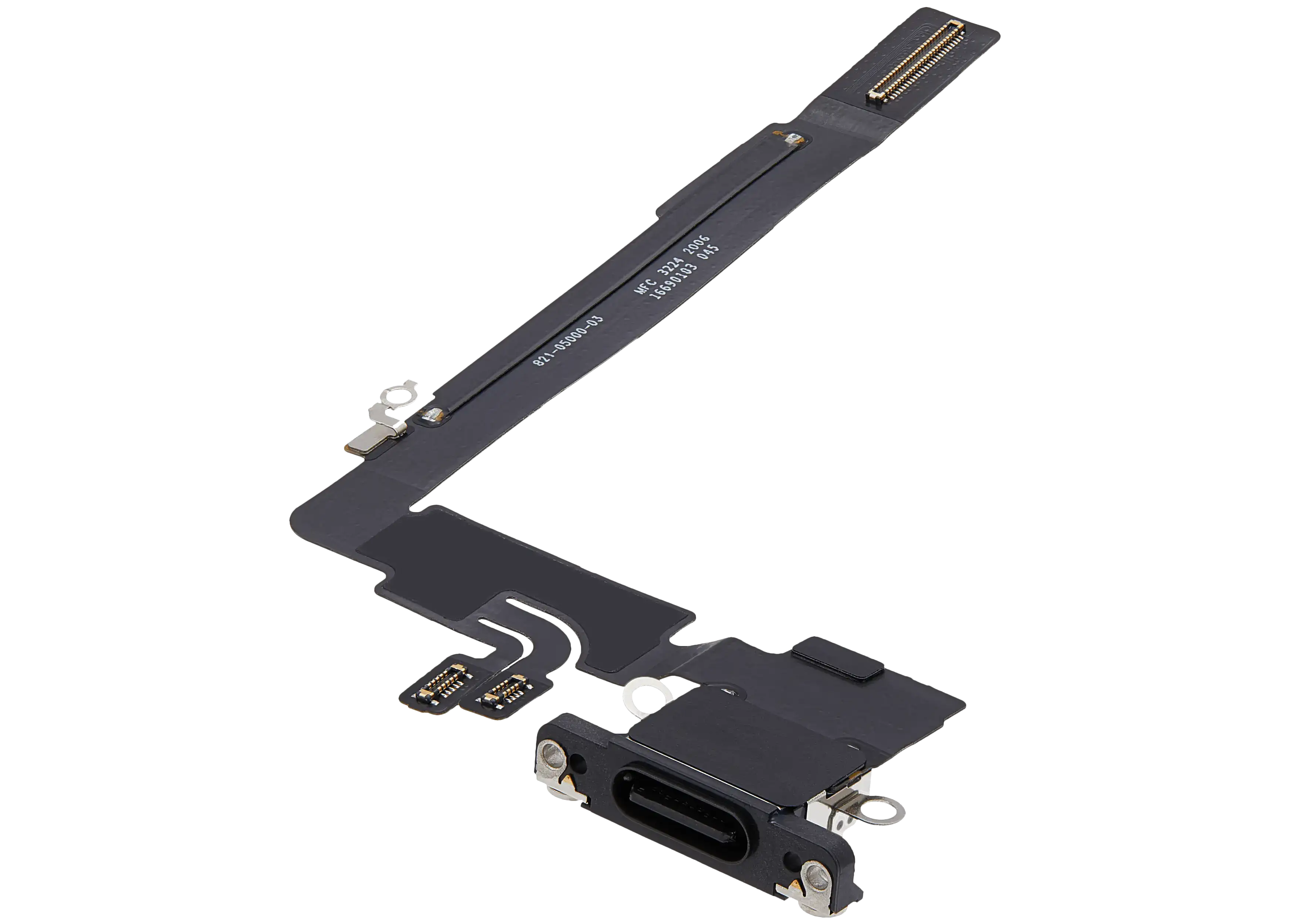 Ladebuchse Flex Cable für iPhone 16 Pro Max (gebrauchter OEM-Ausbau) (Schwarz Titanium)