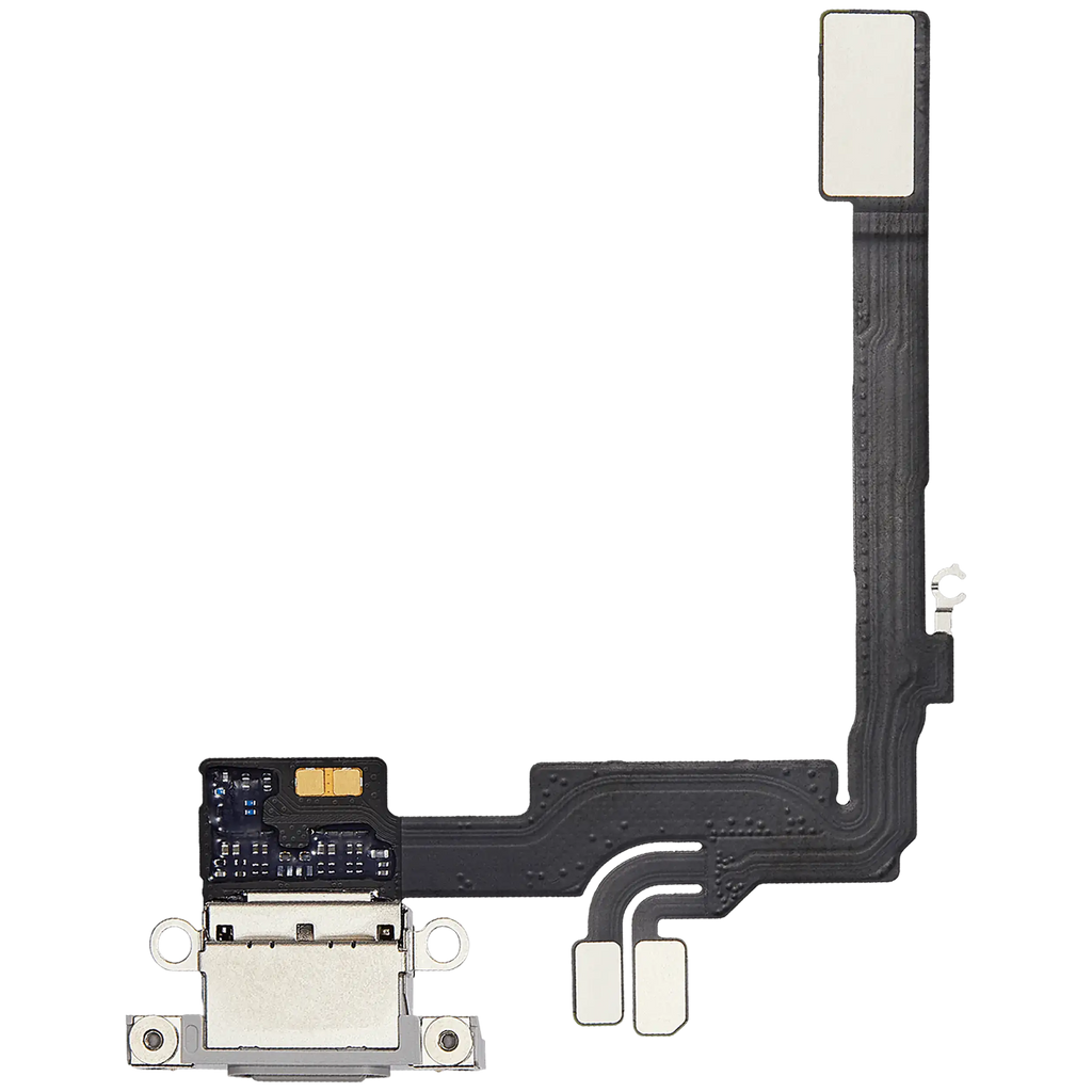 Ladebuchse Flex Cable für iPhone 16 Pro (gebrauchter OEM-Ausbau) (Weiß Titanium)