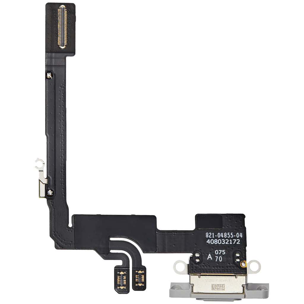 Ladebuchse Flex Cable für iPhone 16 Pro (gebrauchter OEM-Ausbau) (Weiß Titanium)