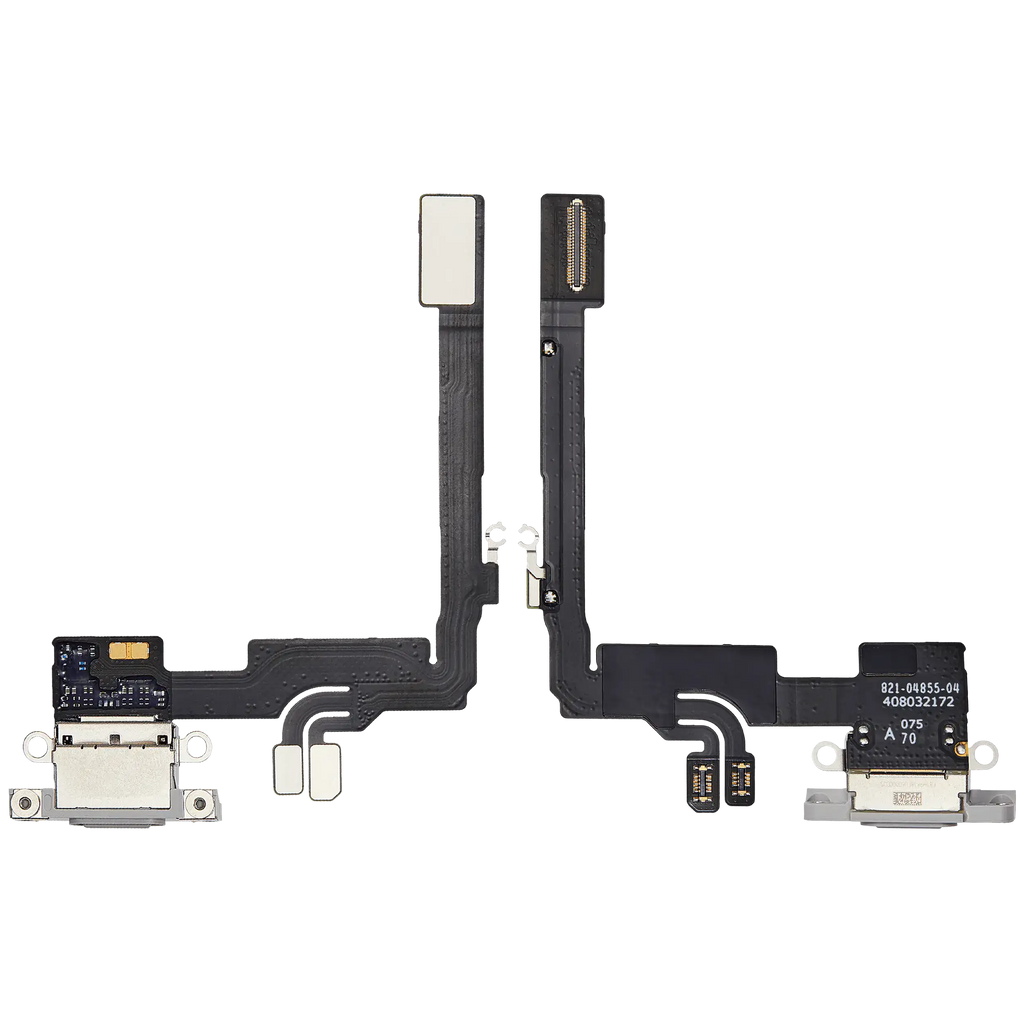Ladebuchse Flex Cable für iPhone 16 Pro (gebrauchter OEM-Ausbau) (Weiß Titanium)