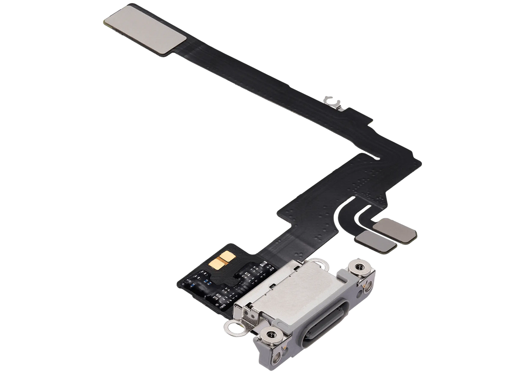 Ladebuchse Flex Cable für iPhone 16 Pro (gebrauchter OEM-Ausbau) (Weiß Titanium)