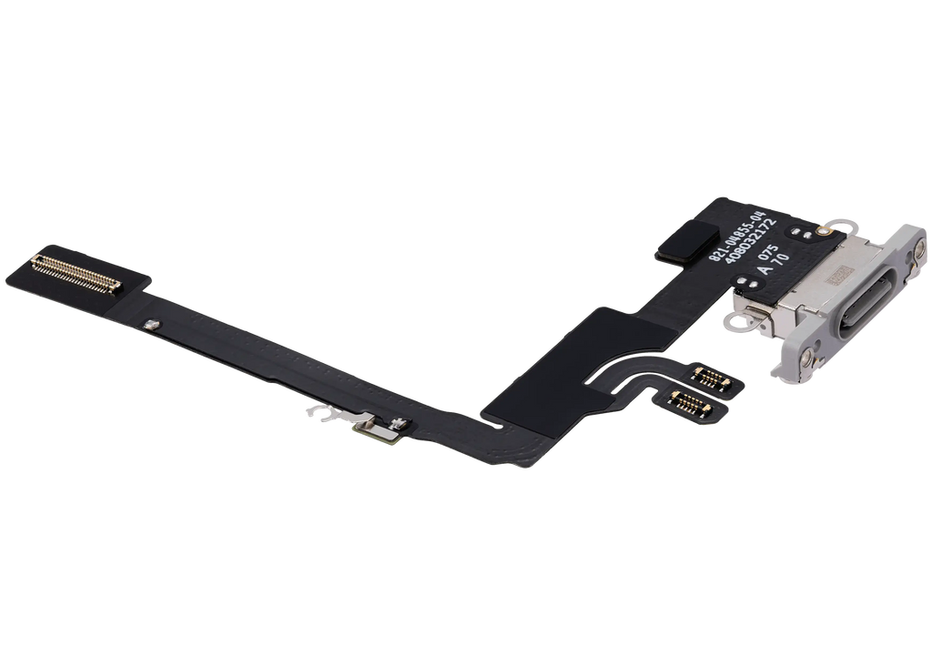 Ladebuchse Flex Cable für iPhone 16 Pro (gebrauchter OEM-Ausbau) (Weiß Titanium)