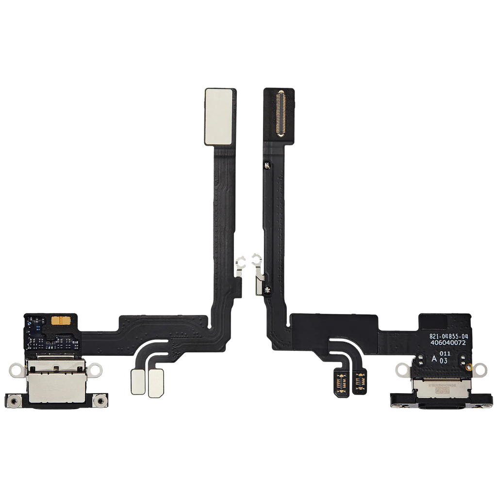 Ladebuchse Flex Cable für iPhone 16 Pro (gebrauchter OEM-Ausbau) (Schwarz Titanium)