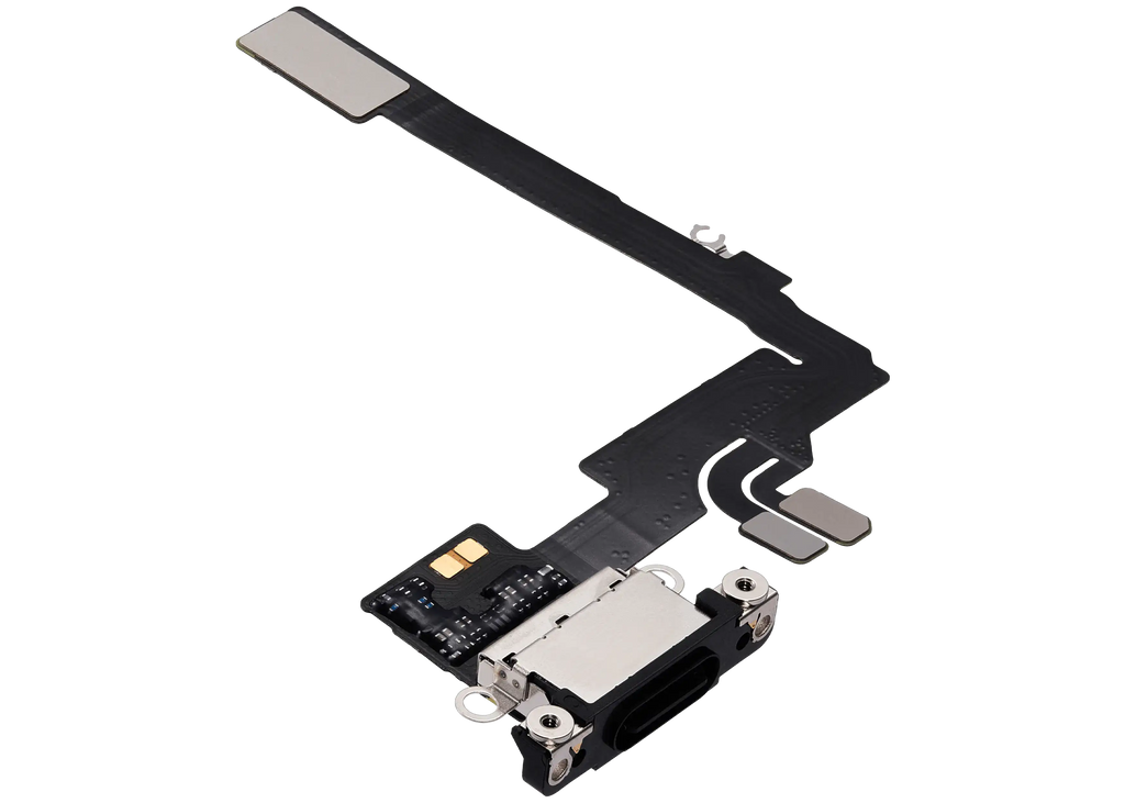 Ladebuchse Flex Cable für iPhone 16 Pro (gebrauchter OEM-Ausbau) (Schwarz Titanium)