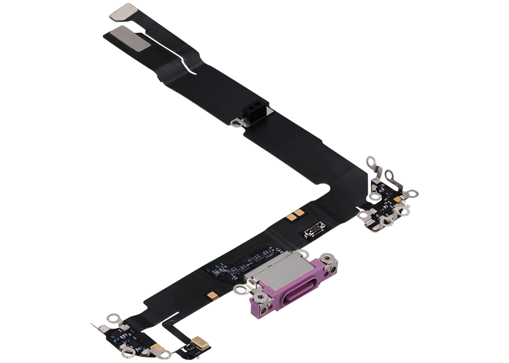 Ladebuchse Flex Cable für iPhone 16 Plus (gebrauchter OEM-Ausbau) (Pink)