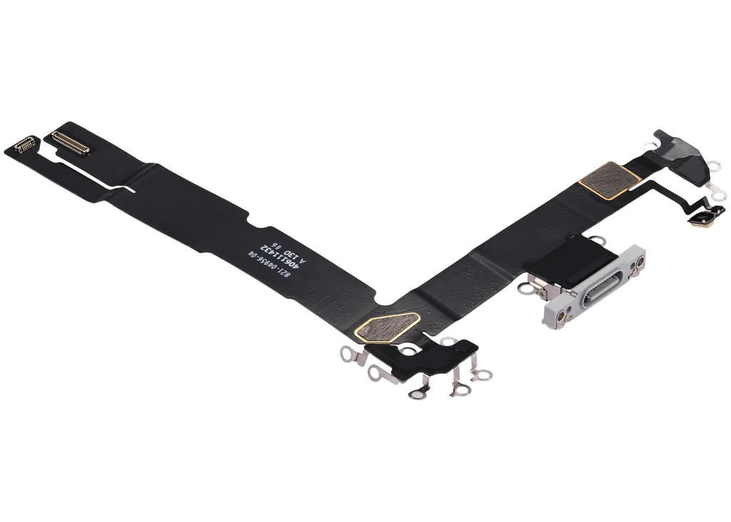 Ladebuchse Flex Cable für iPhone 16 Plus (gebrauchter OEM-Ausbau) (Weiß)