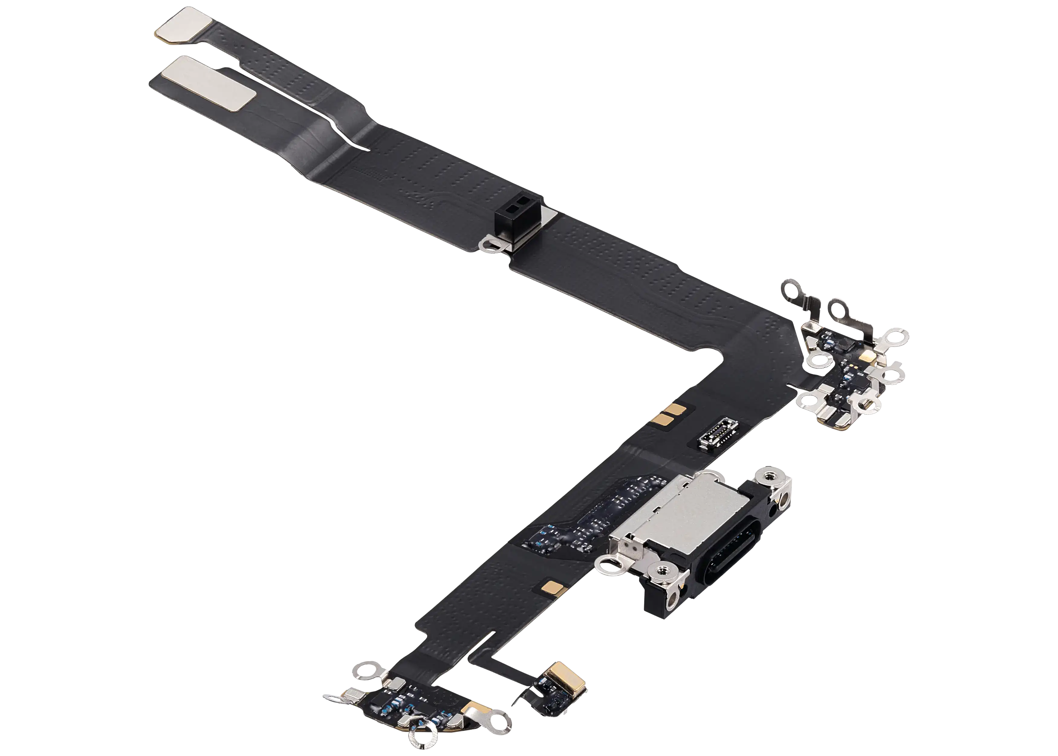 Ladebuchse Flex Cable für iPhone 16 Plus (gebrauchter OEM-Ausbau) (Schwarz)