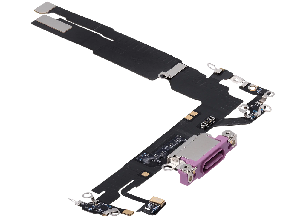Ladebuchse Flex Cable für iPhone 16 (gebrauchter OEM-Ausbau) (Pink)