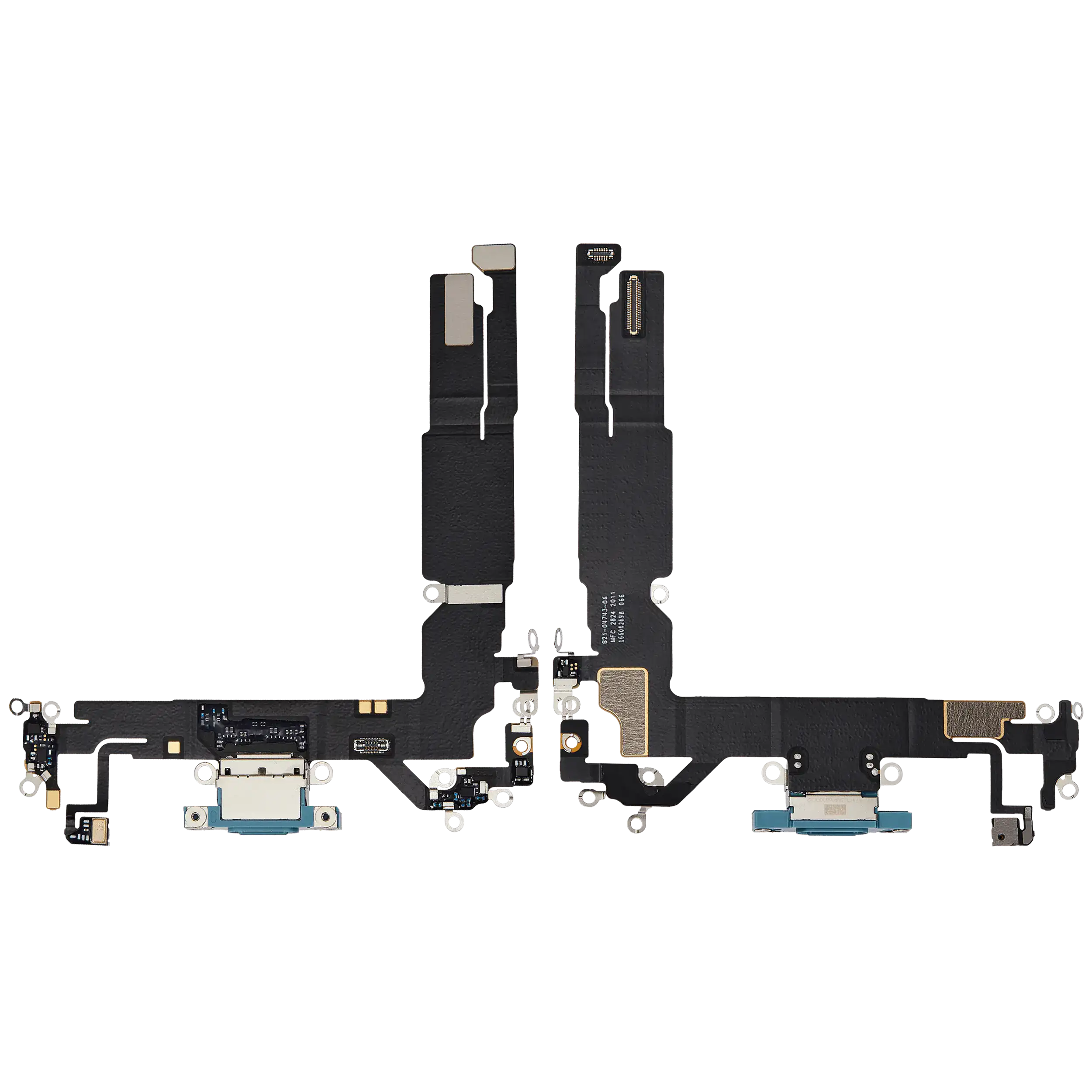 Ladebuchse Flex Cable für iPhone 16 (gebrauchter OEM-Ausbau) (Teal)