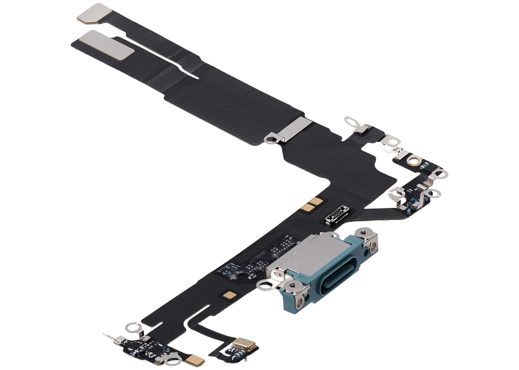 Ladebuchse Flex Cable für iPhone 16 (gebrauchter OEM-Ausbau) (Teal)