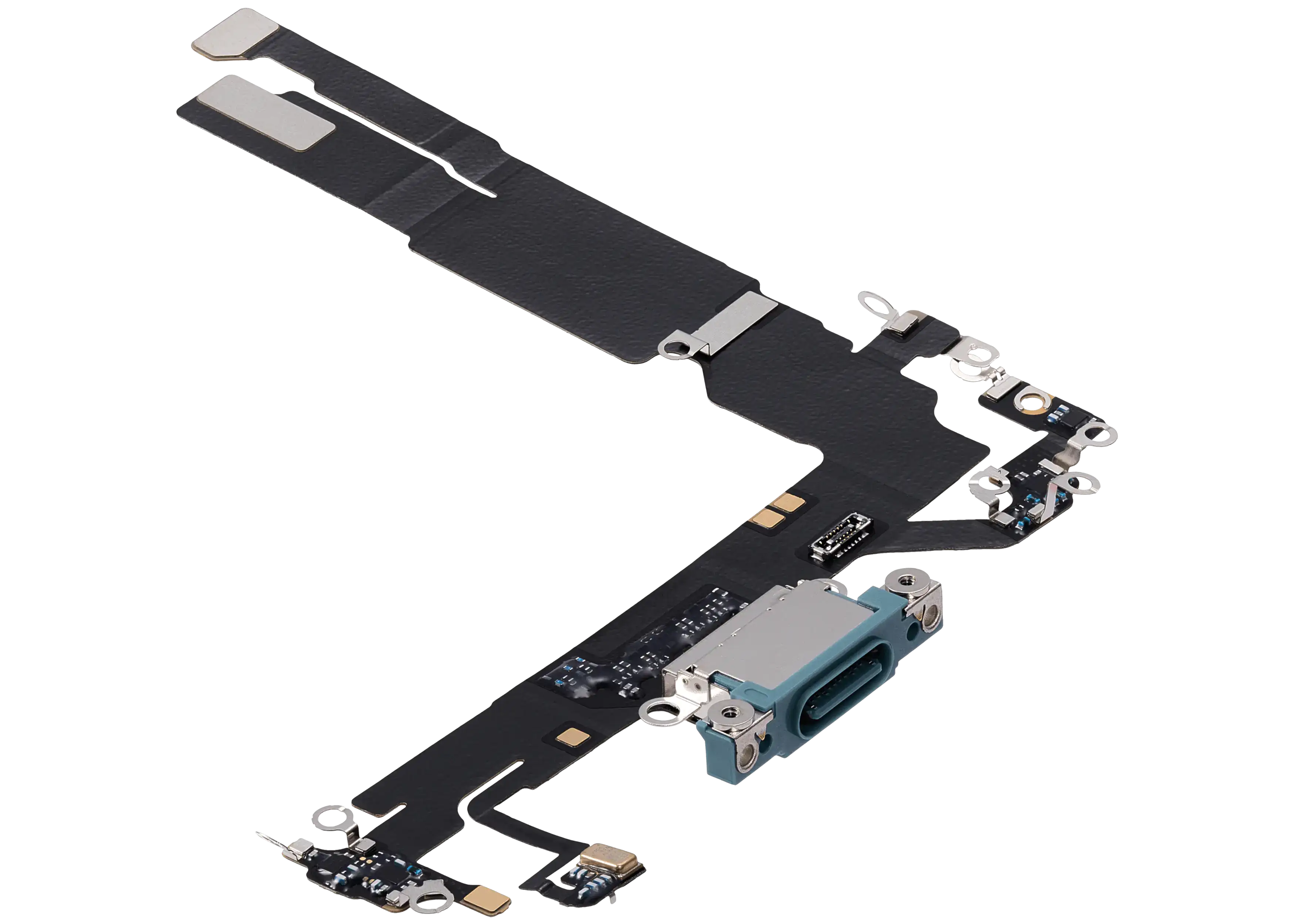 Ladebuchse Flex Cable für iPhone 16 (gebrauchter OEM-Ausbau) (Teal)