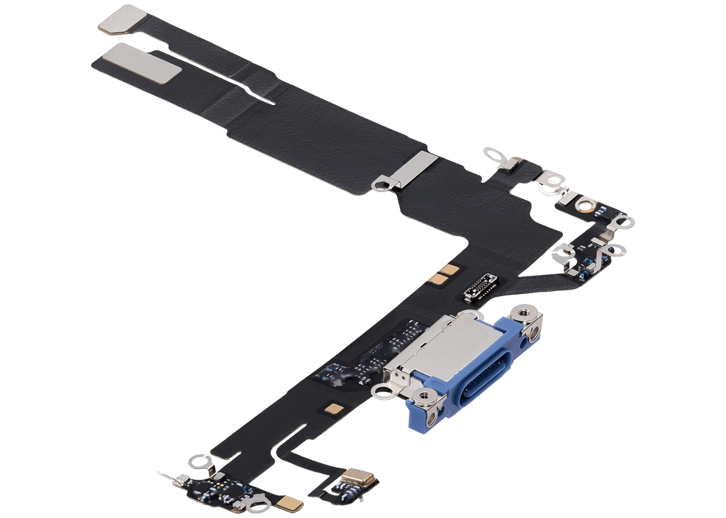 Ladebuchse Flex Cable für iPhone 16 (gebrauchter OEM-Ausbau) (Ultramarine)
