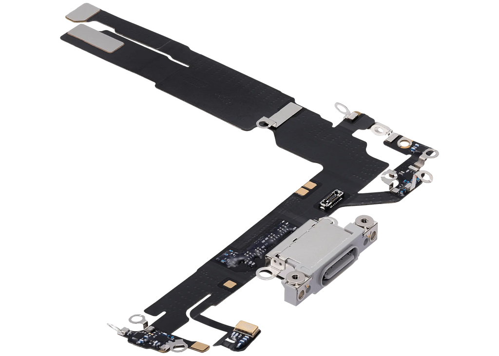 Ladebuchse Flex Cable für iPhone 16 (gebrauchter OEM-Ausbau) (Weiß)