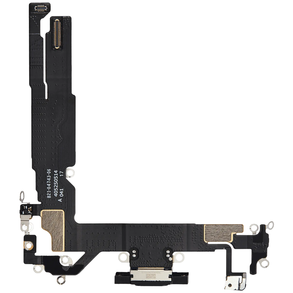 Ladebuchse Flex Cable für iPhone 16 (gebrauchter OEM-Ausbau) (Schwarz)