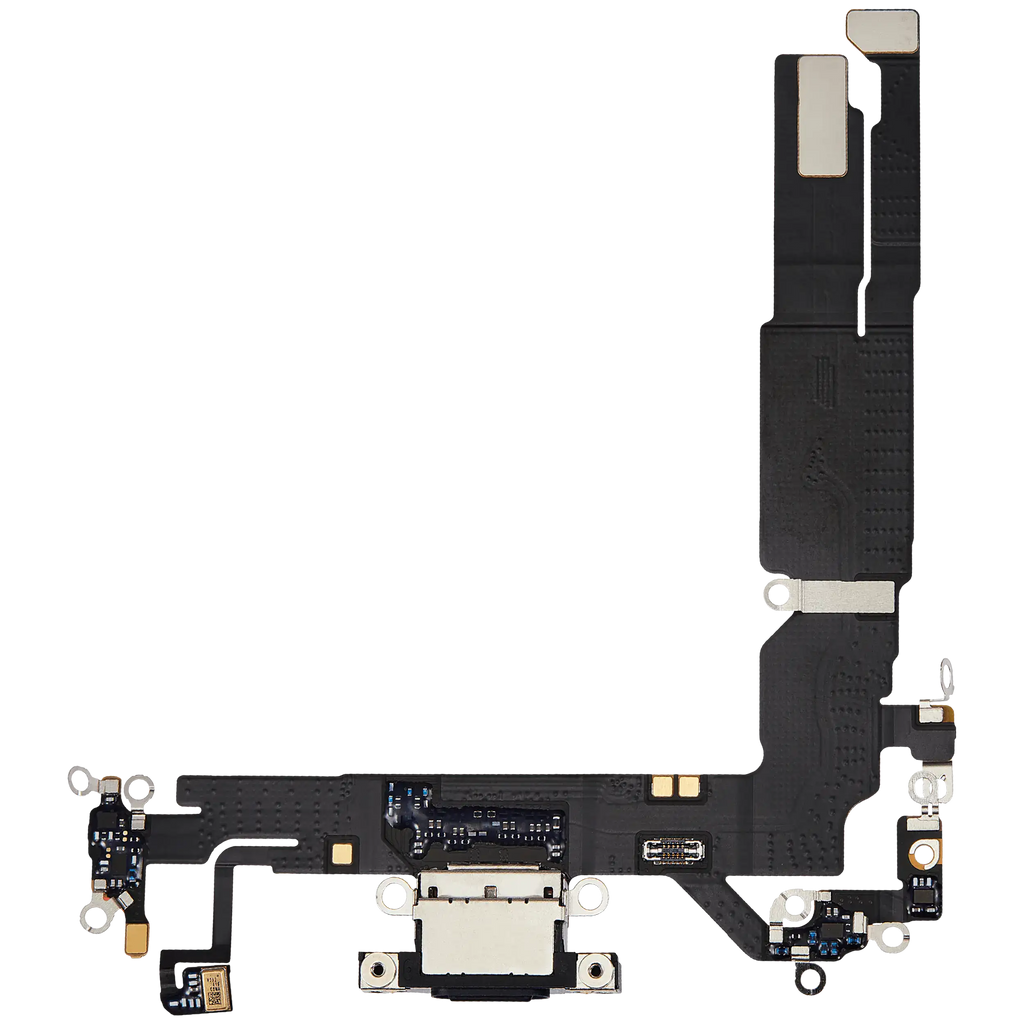 Ladebuchse Flex Cable für iPhone 16 (gebrauchter OEM-Ausbau) (Schwarz)
