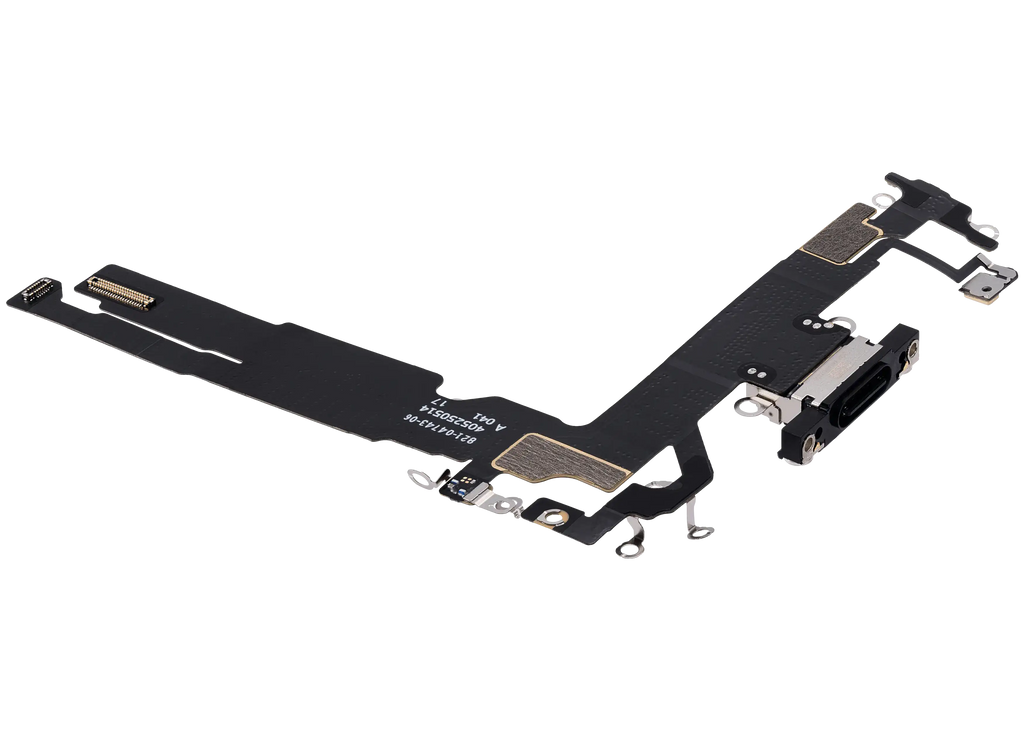 Ladebuchse Flex Cable für iPhone 16 (gebrauchter OEM-Ausbau) (Schwarz)