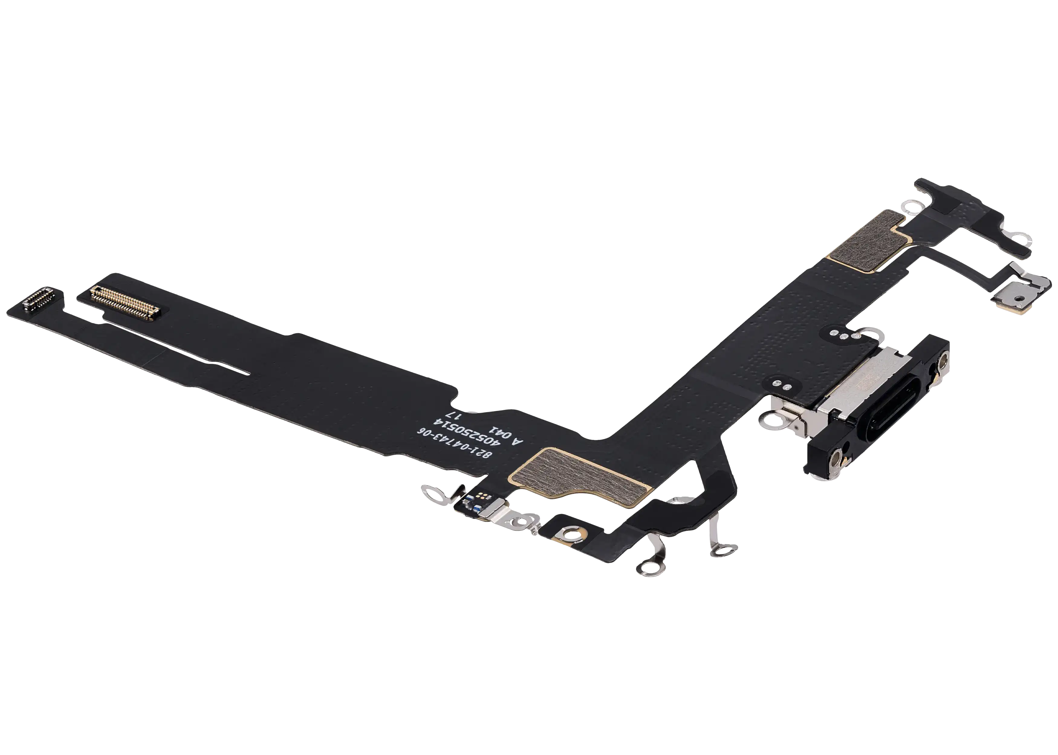Ladebuchse Flex Cable für iPhone 16 (gebrauchter OEM-Ausbau) (Schwarz)