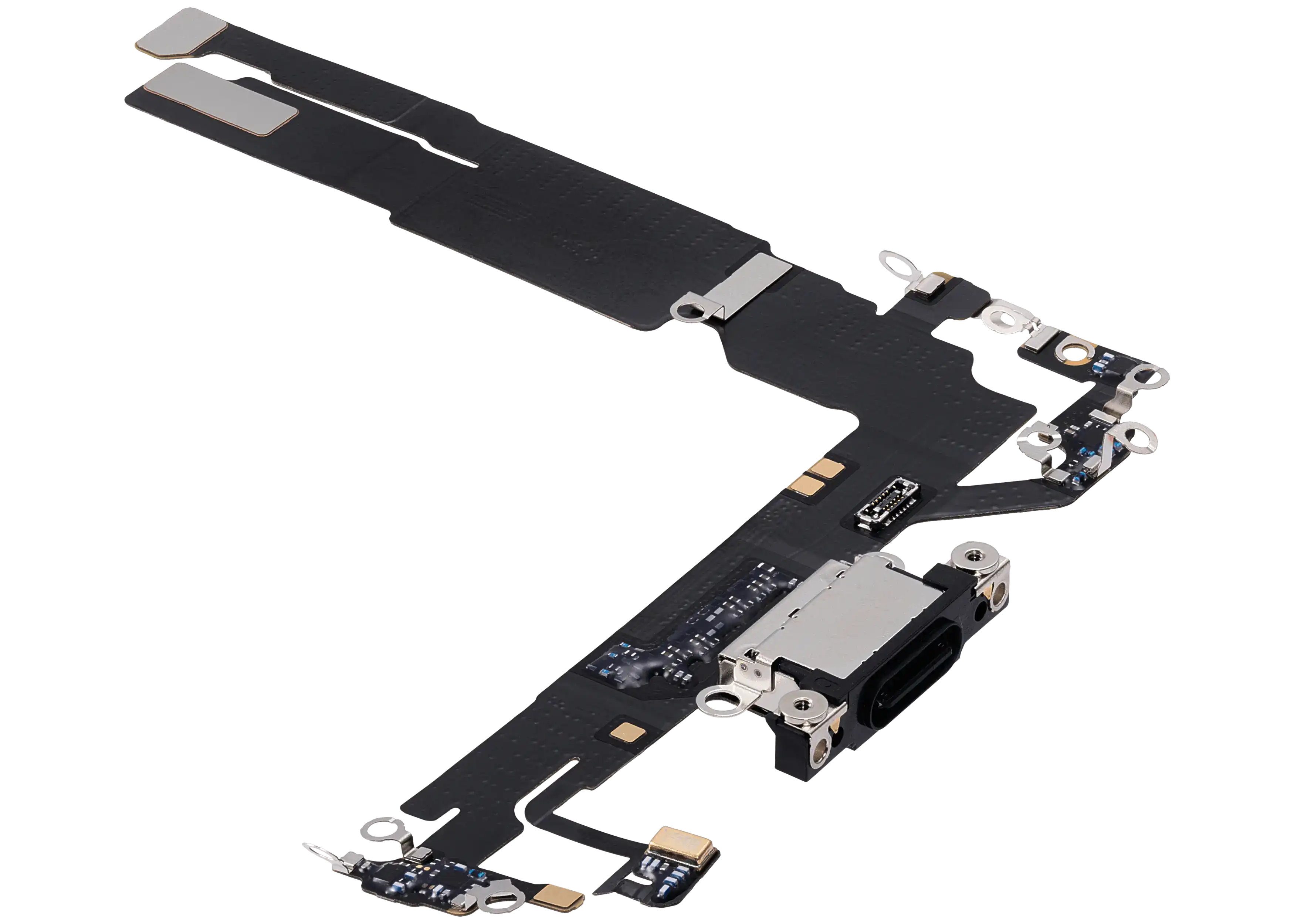 Ladebuchse Flex Cable für iPhone 16 (gebrauchter OEM-Ausbau) (Schwarz)