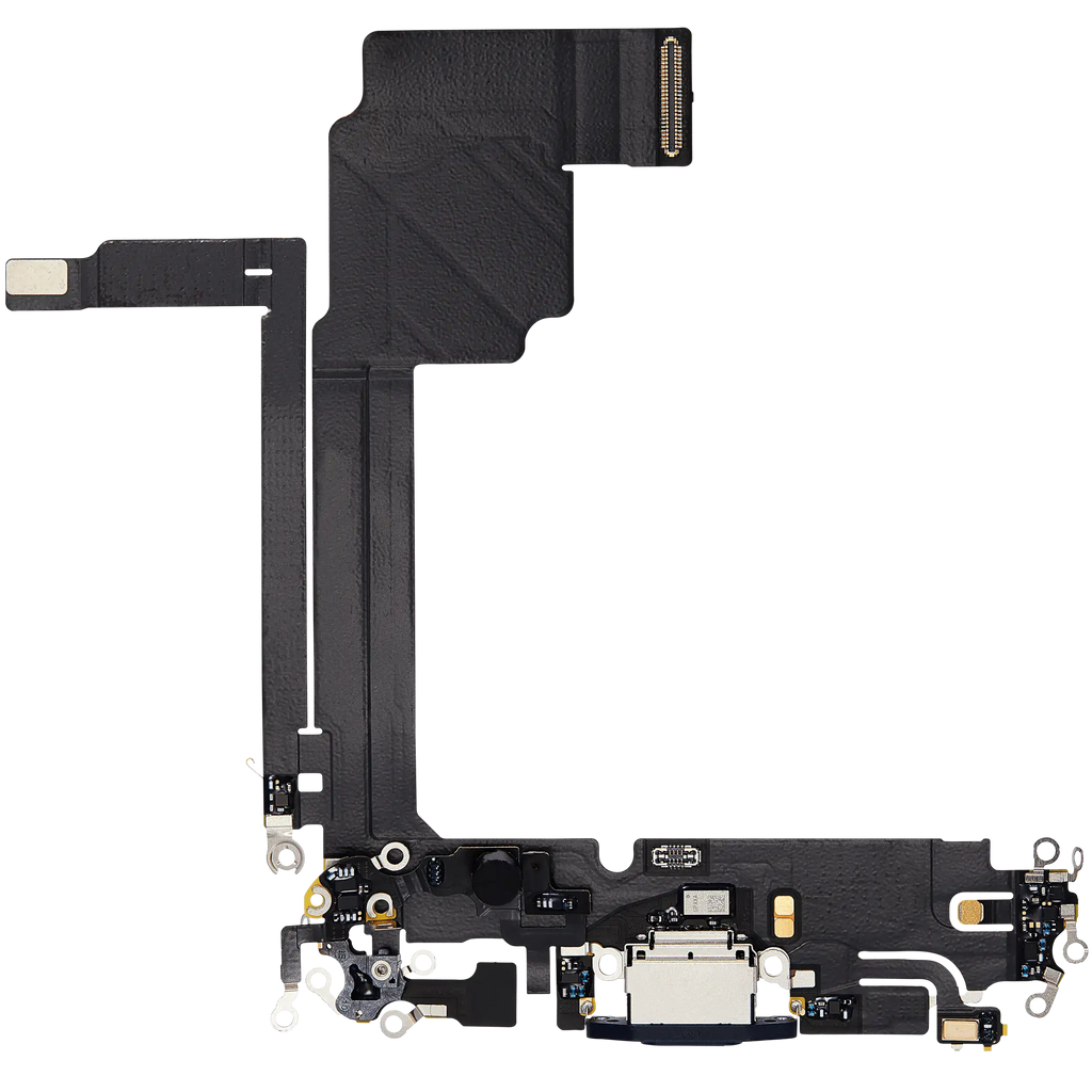 Ladebuchse Flex Cable für iPhone 15 Pro Max (gebrauchter OEM-Ausbau) (Blau Titanium)