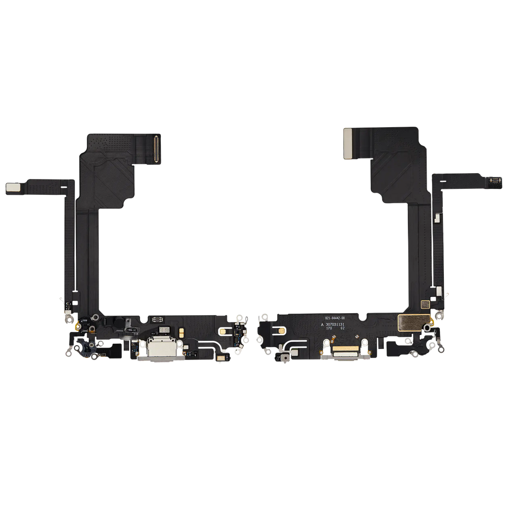 Ladebuchse Flex Cable für iPhone 15 Pro Max (gebrauchter OEM-Ausbau) (Weiß Titanium)