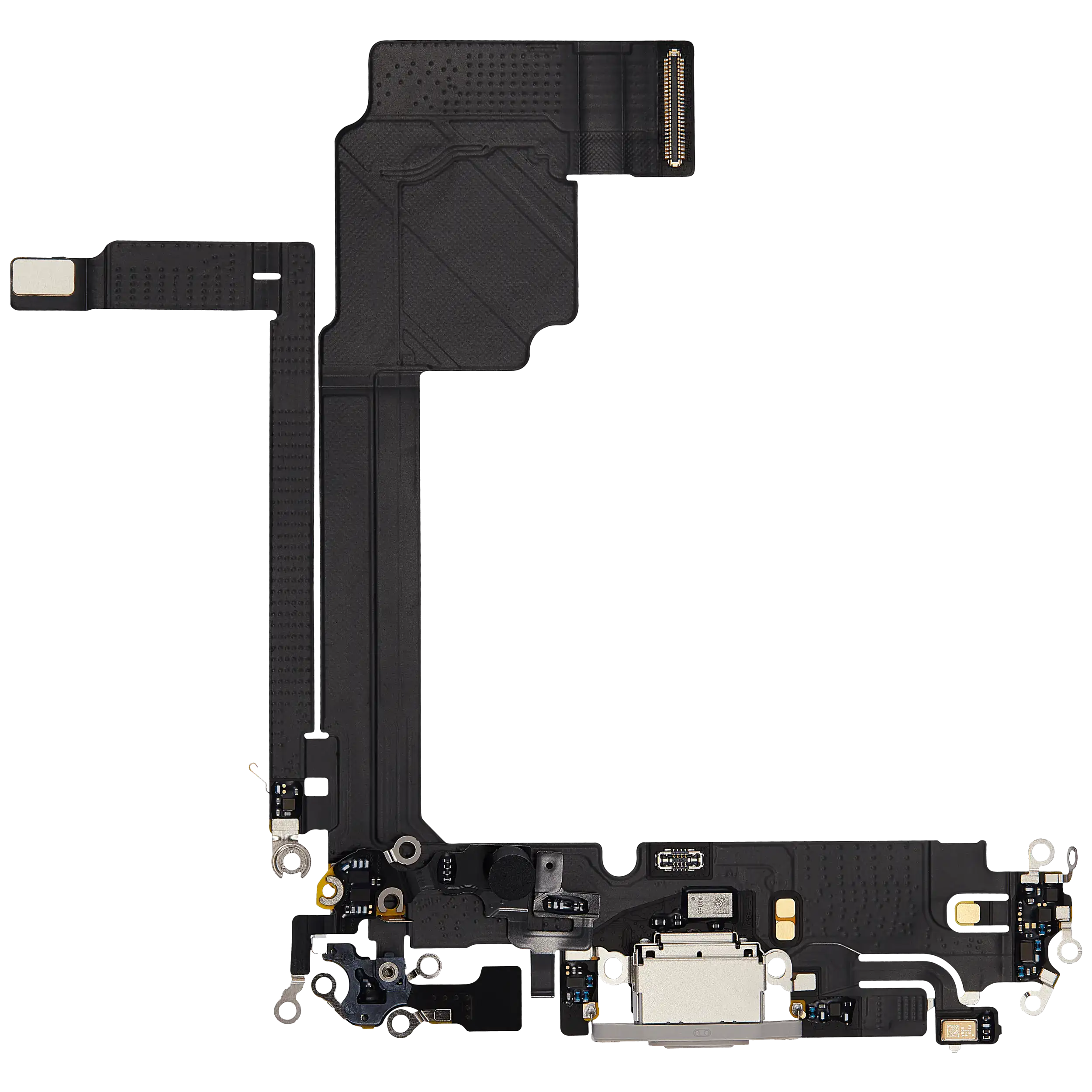 Ladebuchse Flex Cable für iPhone 15 Pro Max (gebrauchter OEM-Ausbau) (Weiß Titanium)