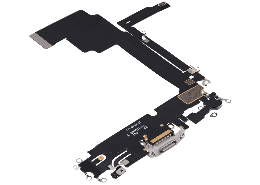 Ladebuchse Flex Cable für iPhone 15 Pro Max (gebrauchter OEM-Ausbau) (Weiß Titanium)