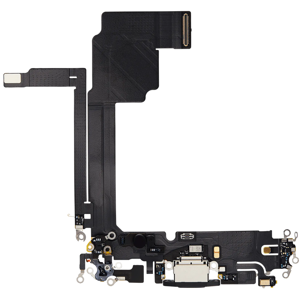 Ladebuchse Flex Cable für iPhone 15 Pro Max (gebrauchter OEM-Ausbau) (Schwarz Titanium)