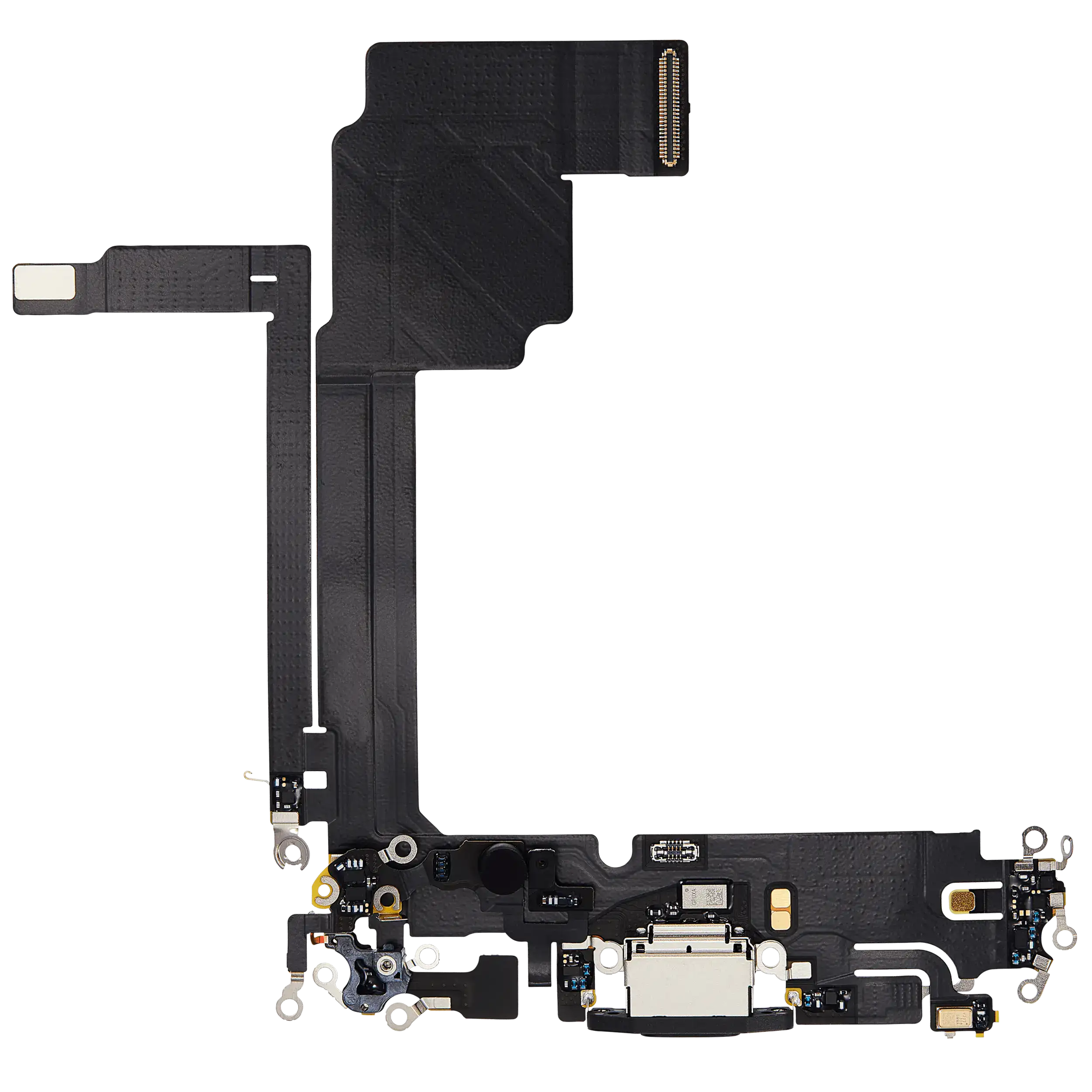 Ladebuchse Flex Cable für iPhone 15 Pro Max (gebrauchter OEM-Ausbau) (Schwarz Titanium)