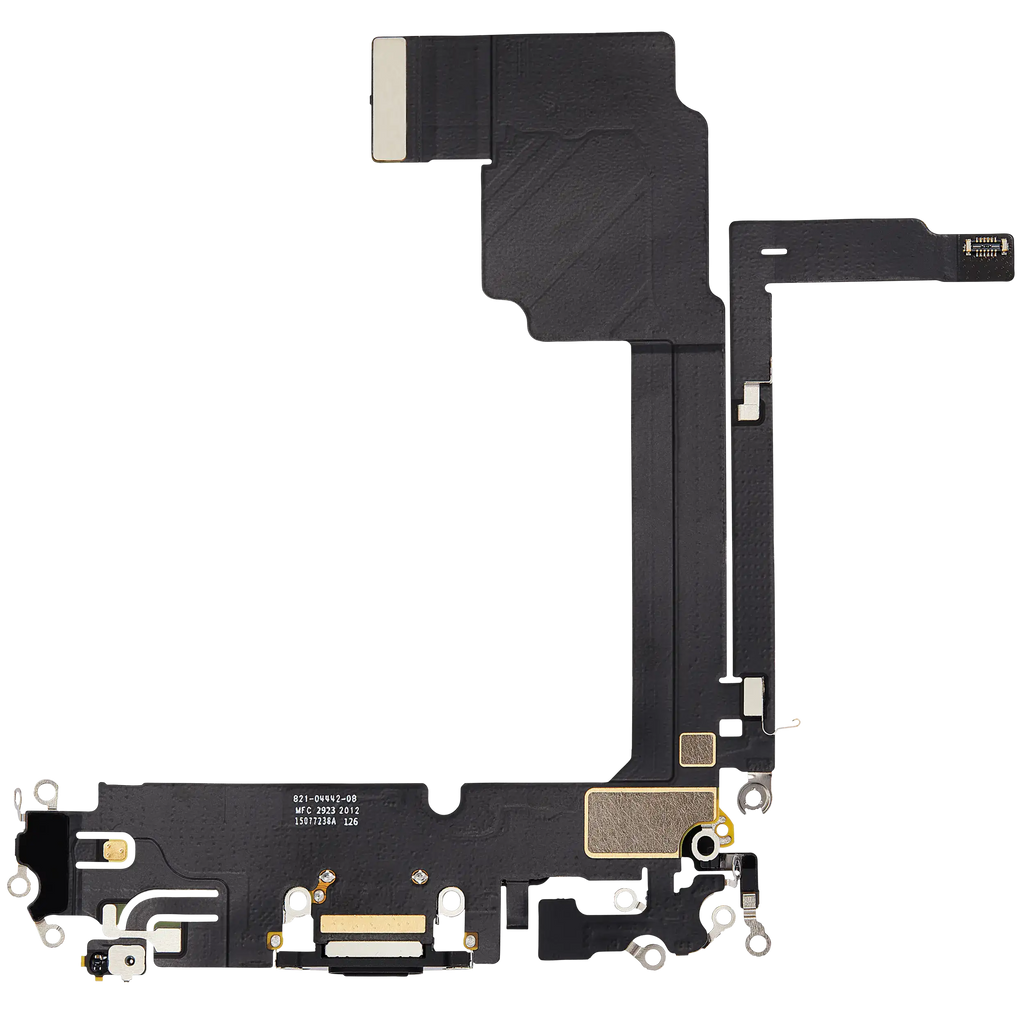 Ladebuchse Flex Cable für iPhone 15 Pro Max (gebrauchter OEM-Ausbau) (Schwarz Titanium)
