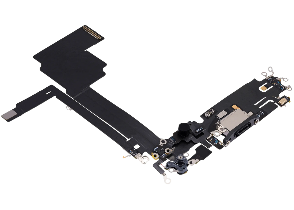 Ladebuchse Flex Cable für iPhone 15 Pro Max (gebrauchter OEM-Ausbau) (Schwarz Titanium)