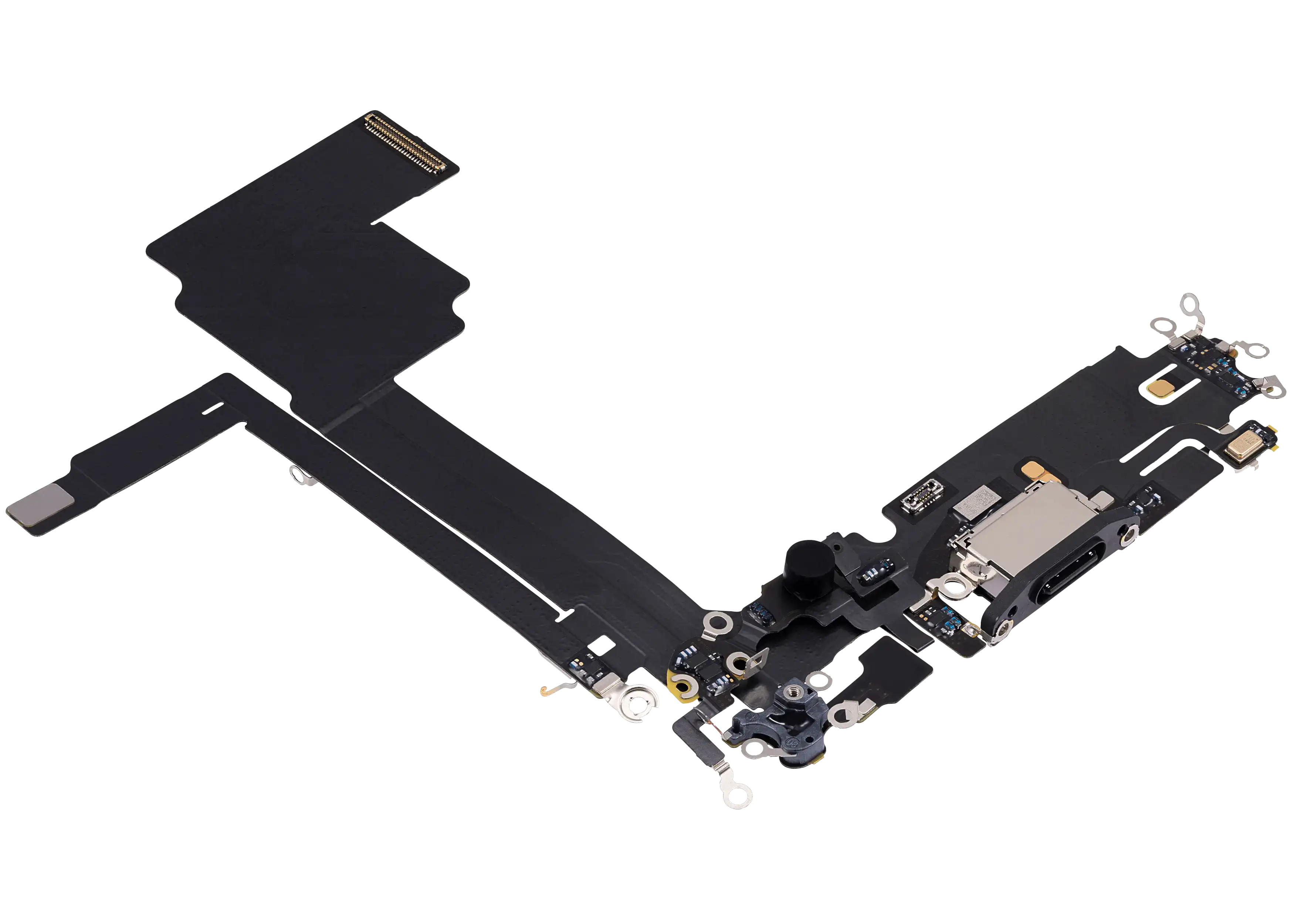Ladebuchse Flex Cable für iPhone 15 Pro Max (gebrauchter OEM-Ausbau) (Schwarz Titanium)