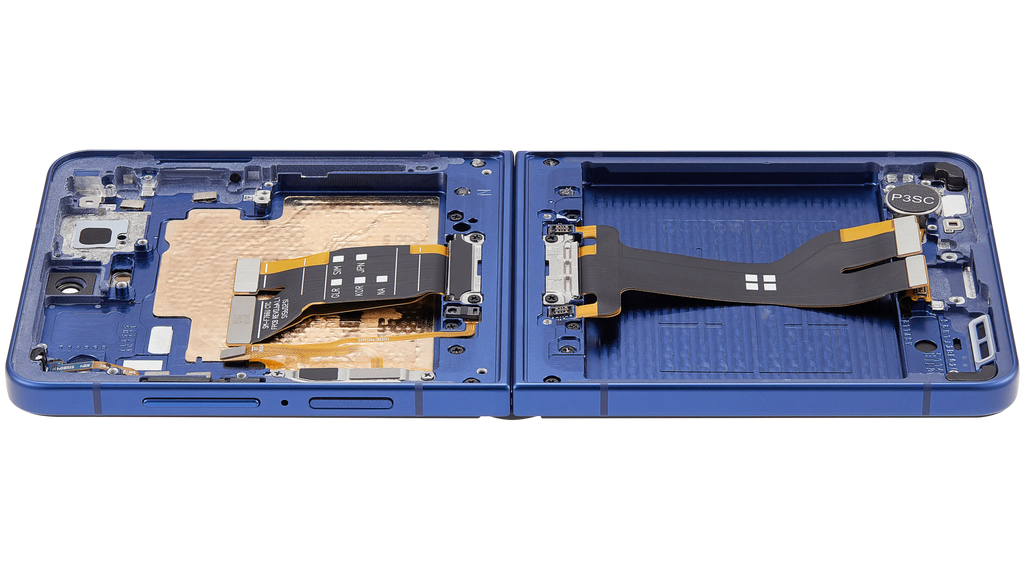 Inner OLED-Display mit Rahmen Compatible für Samsung Galaxy Z Flip 7 5G (US-Version) (Refurbished) (Blue Shadow)