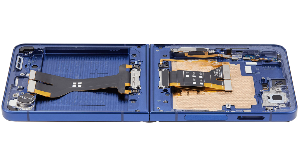 Inner OLED-Display mit Rahmen Compatible für Samsung Galaxy Z Flip 7 5G (US-Version) (Refurbished) (Blue Shadow)