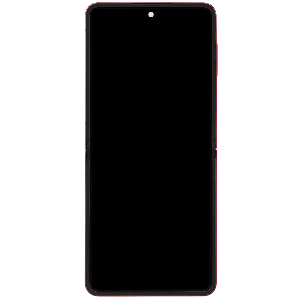 Inner OLED-Display mit Rahmen Compatible für Samsung Galaxy Z Flip 7 5G (US-Version) (Refurbished) (Coral Rot)