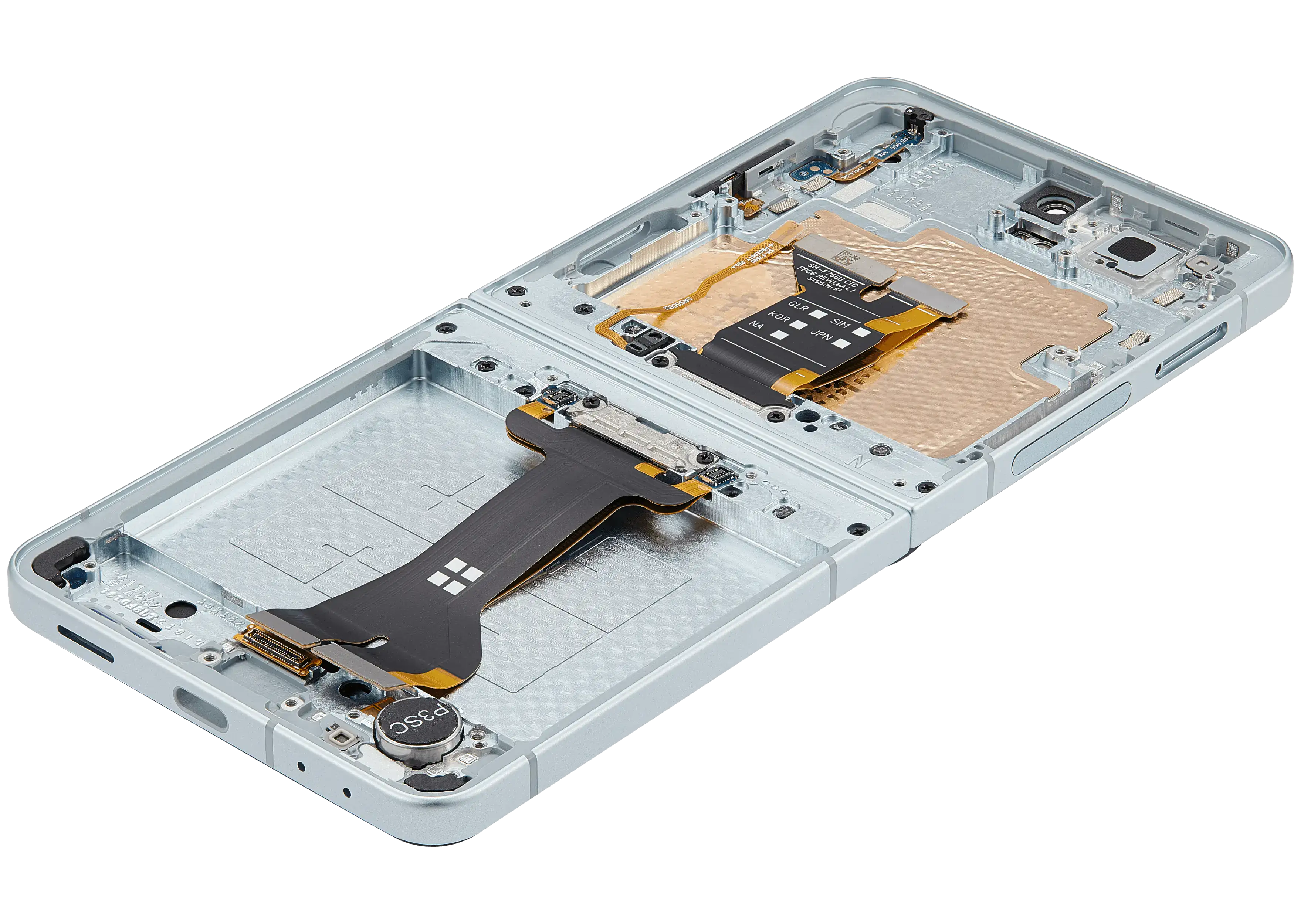 Inner OLED-Display mit Rahmen Compatible für Samsung Galaxy Z Flip 7 5G (US-Version) (Refurbished) (Mint)