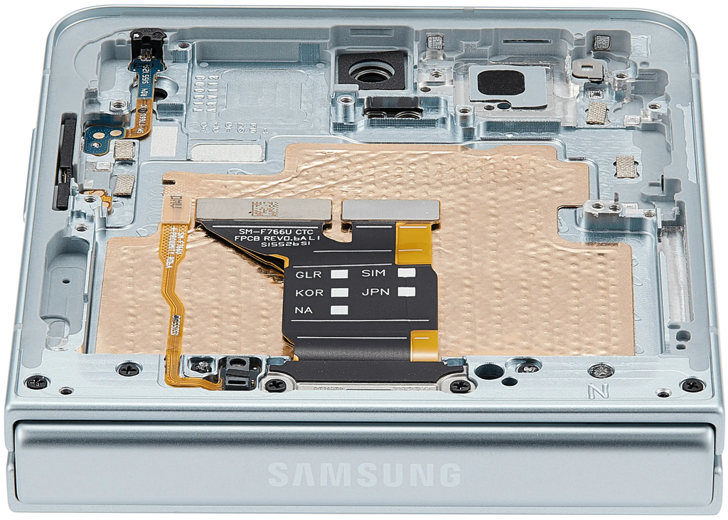 Inner OLED-Display mit Rahmen Compatible für Samsung Galaxy Z Flip 7 5G (US-Version) (Refurbished) (Mint)