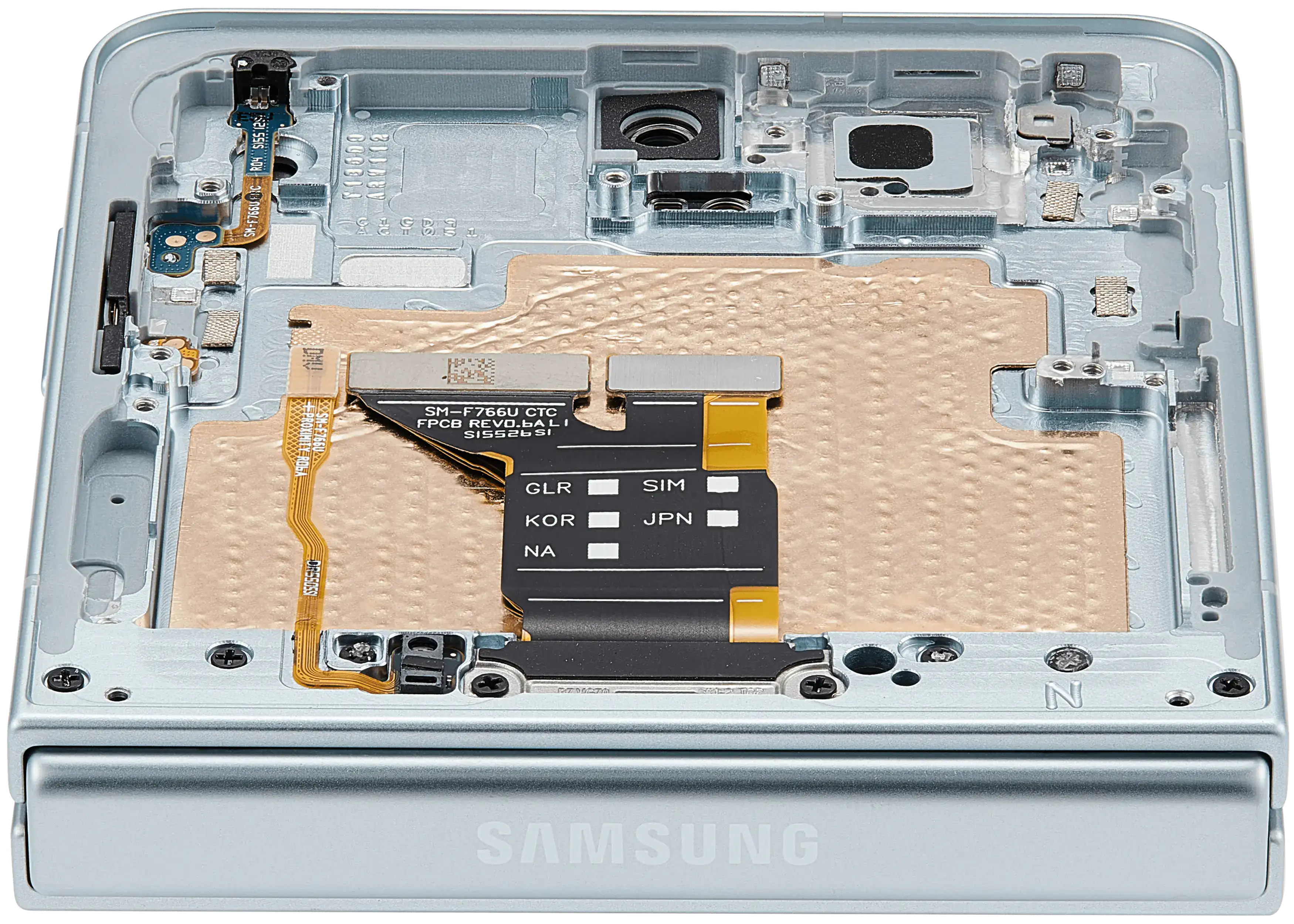 Inner OLED-Display mit Rahmen Compatible für Samsung Galaxy Z Flip 7 5G (US-Version) (Refurbished) (Mint)