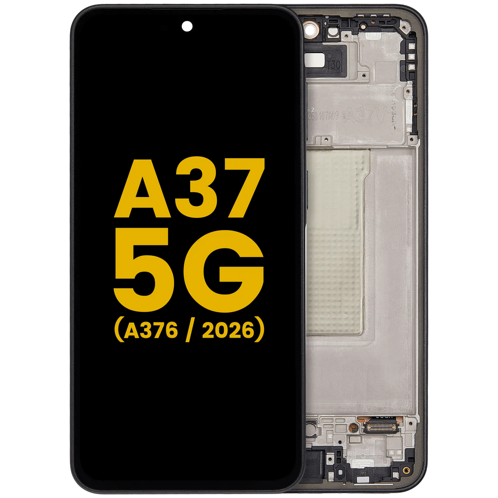 OLED-Display mit Rahmen für Samsung Galaxy A37 5G (A376 / 2026) (Refurbished) (Charkoal)