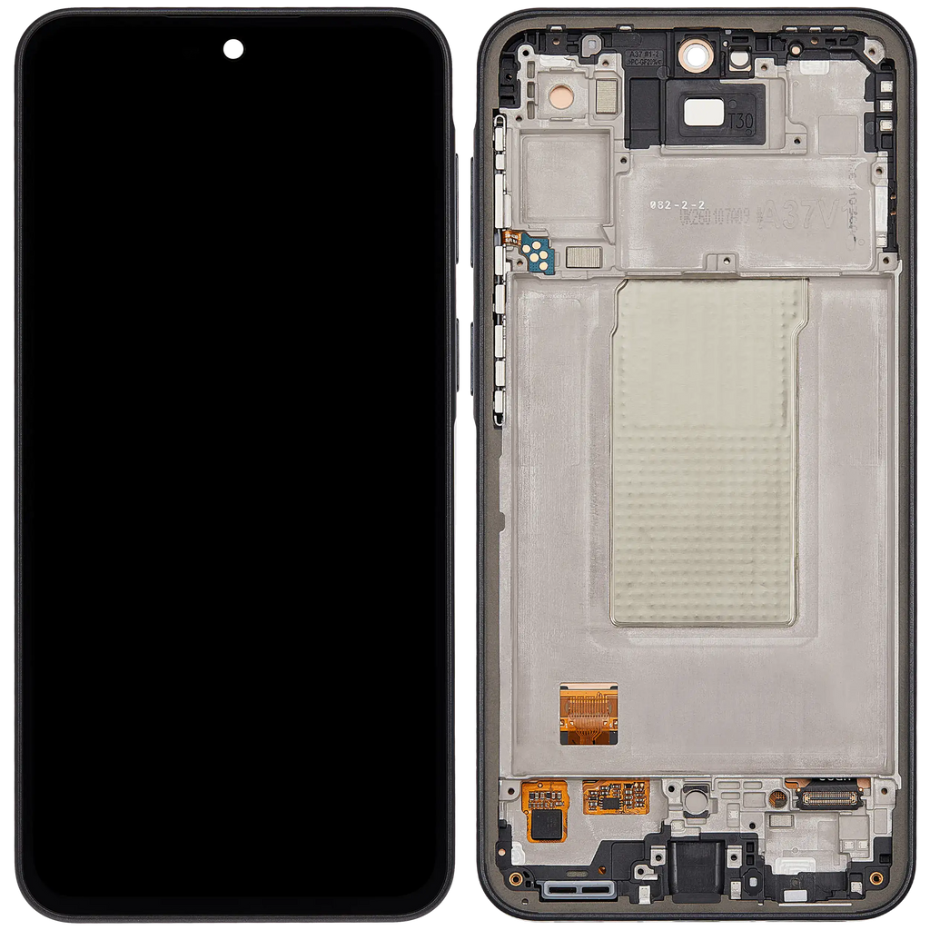OLED-Display mit Rahmen für Samsung Galaxy A37 5G (A376 / 2026) (Refurbished) (Charkoal)