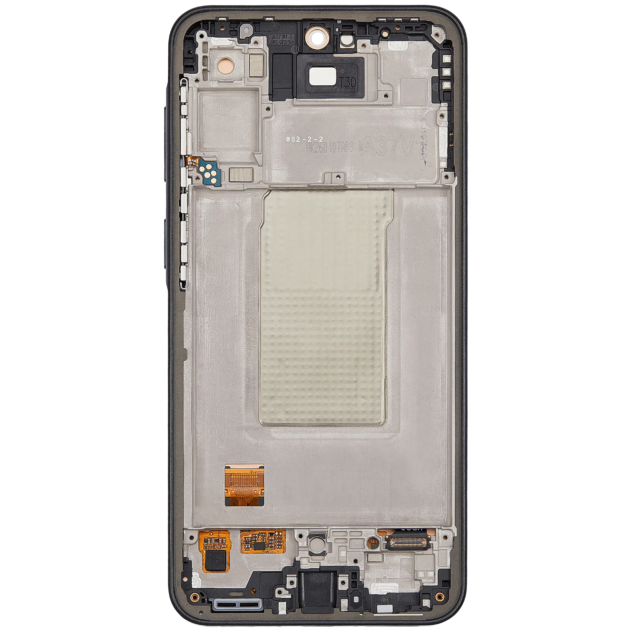 OLED-Display mit Rahmen für Samsung Galaxy A37 5G (A376 / 2026) (Refurbished) (Charkoal)