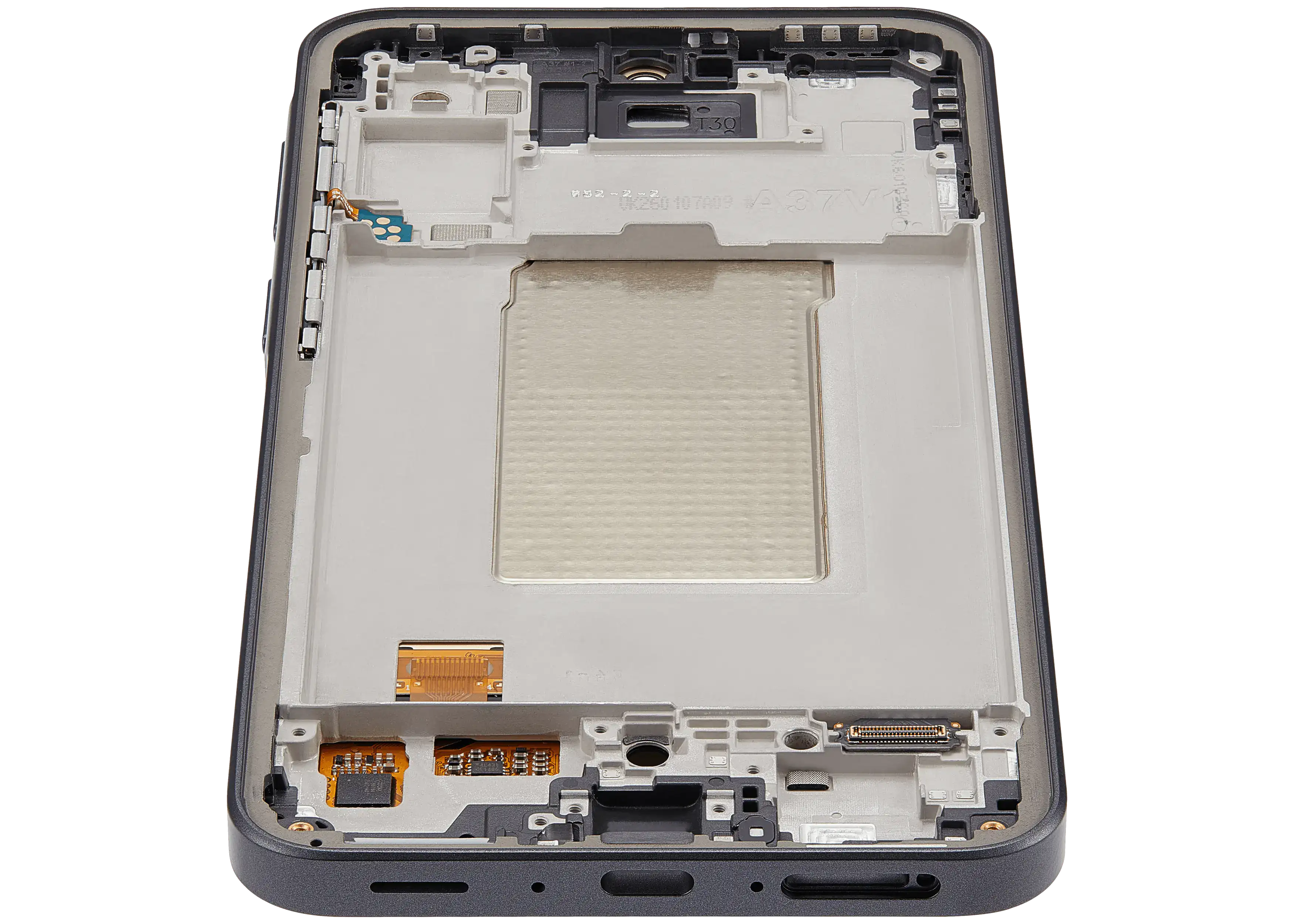OLED-Display mit Rahmen für Samsung Galaxy A37 5G (A376 / 2026) (Refurbished) (Charkoal)