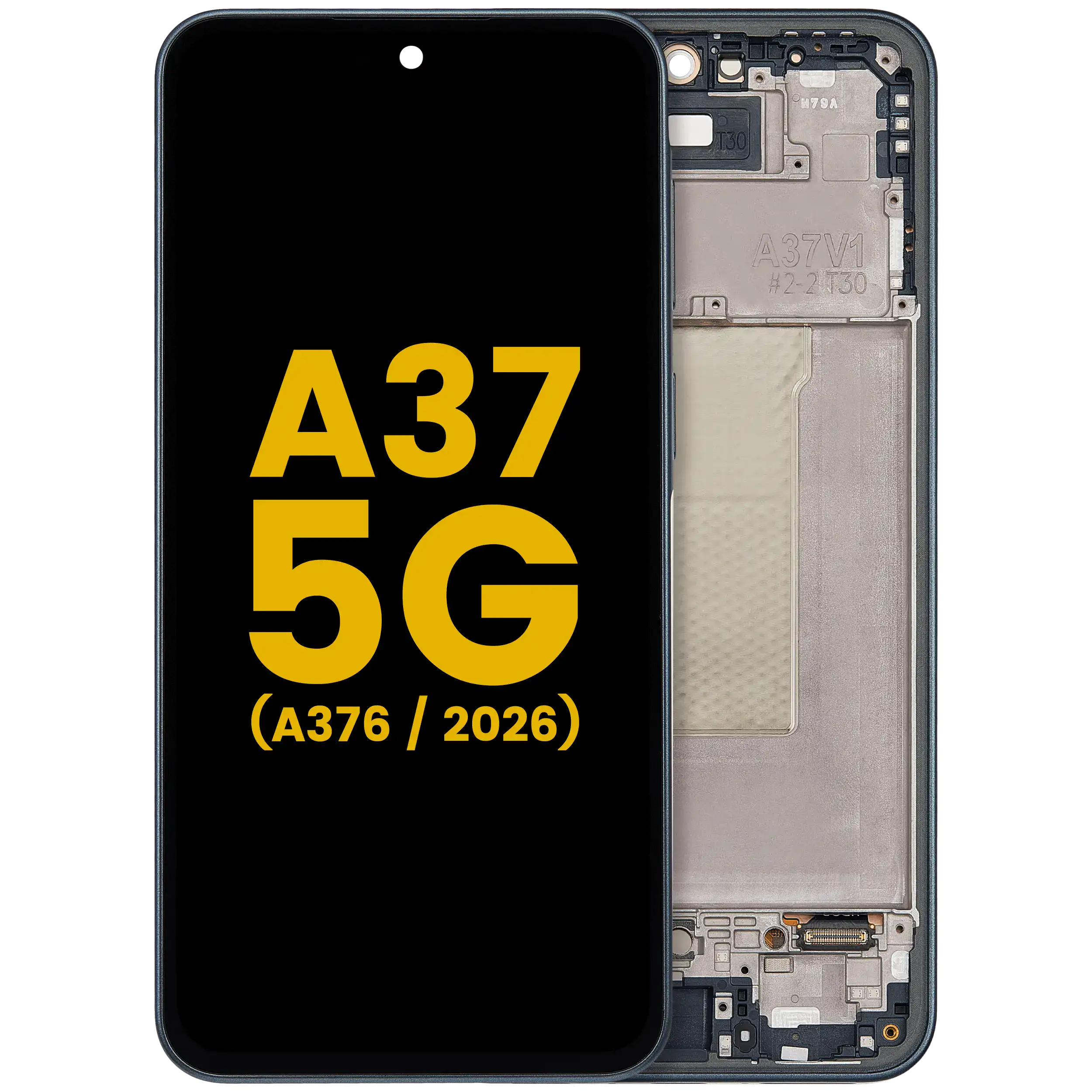 OLED-Display mit Rahmen für Samsung Galaxy A37 5G (A376 / 2026) (Refurbished) (Graygreen)