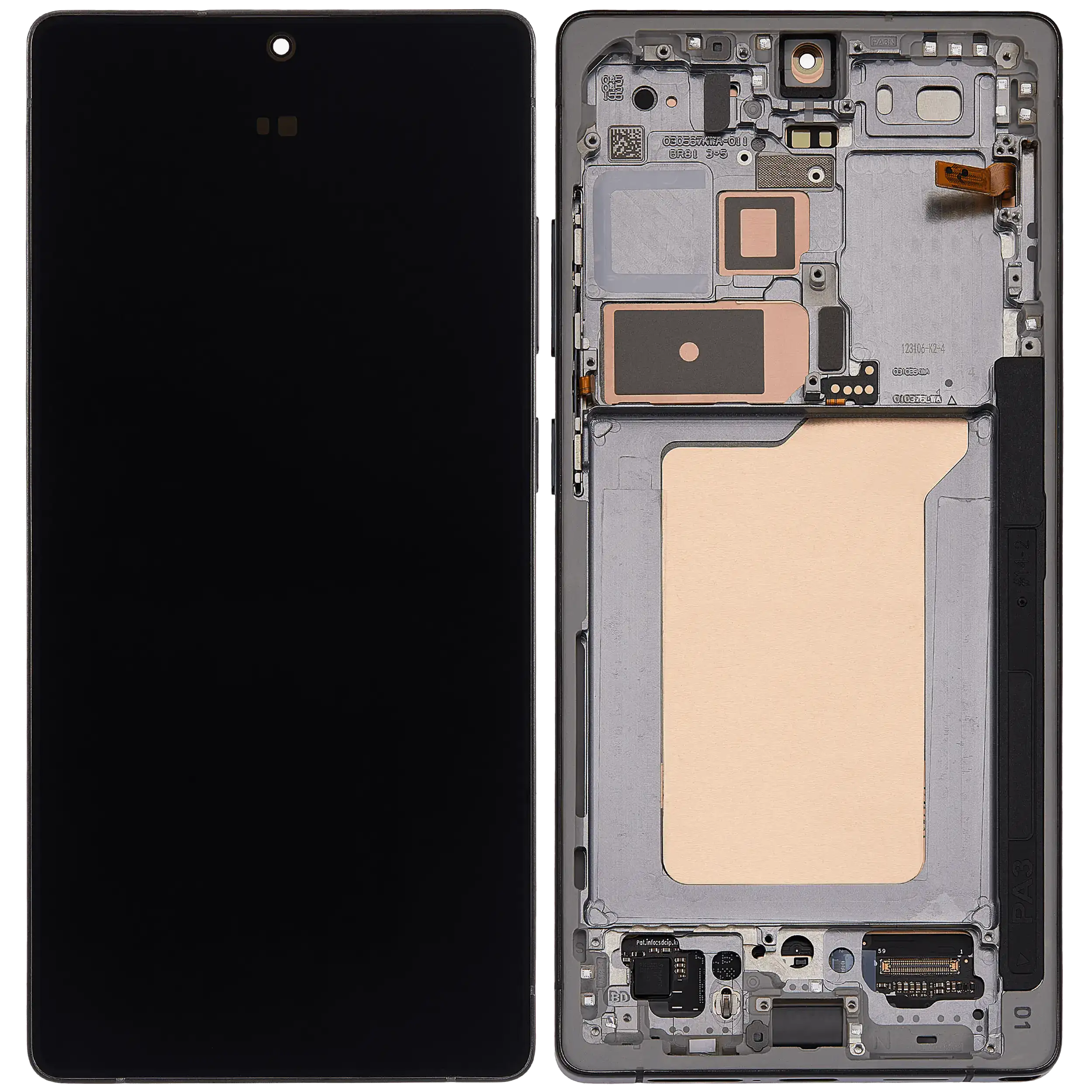 OLED-Display mit Rahmen für Samsung Galaxy S25 Ultra 5G (US & International) (Aftermarket Plus) (120Hz) (Titanium Jet Black)