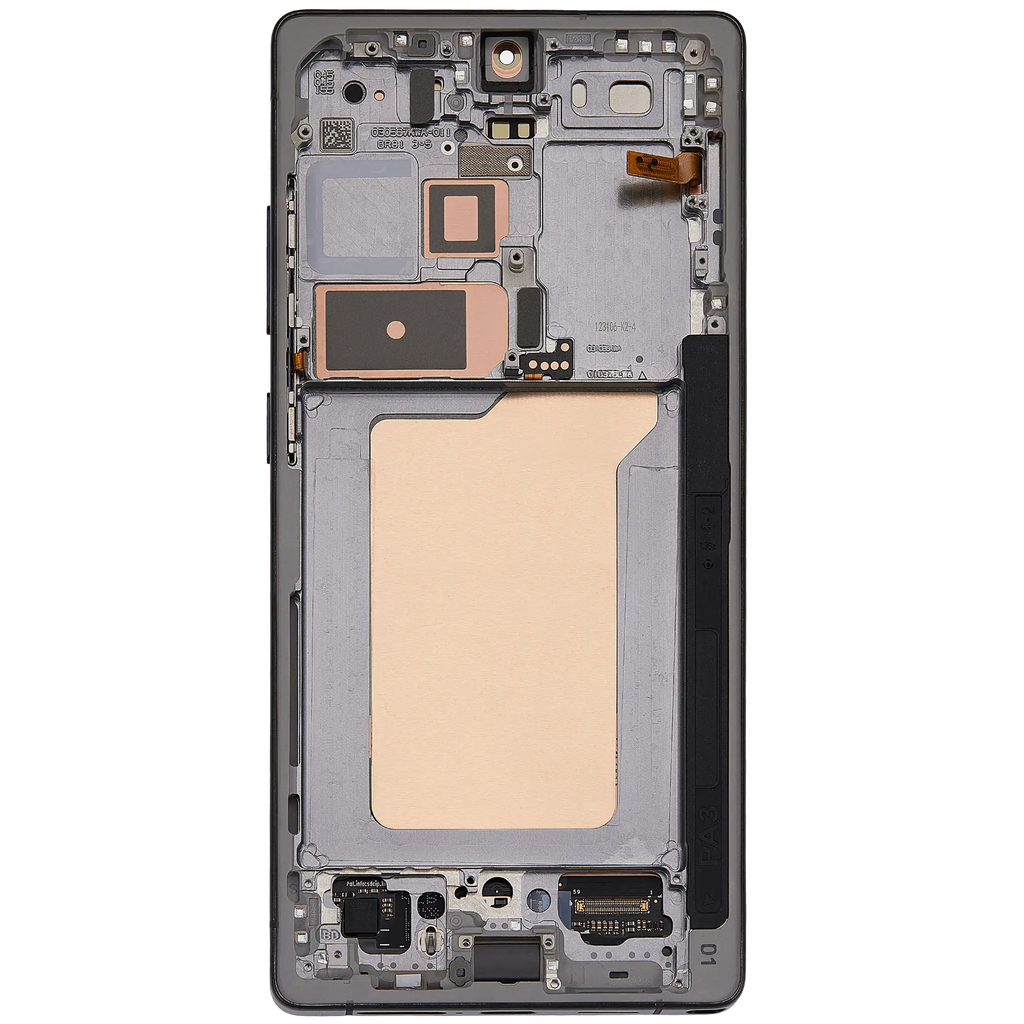OLED-Display mit Rahmen für Samsung Galaxy S25 Ultra 5G (US & International) (Aftermarket Plus) (120Hz) (Titanium Jet Black)