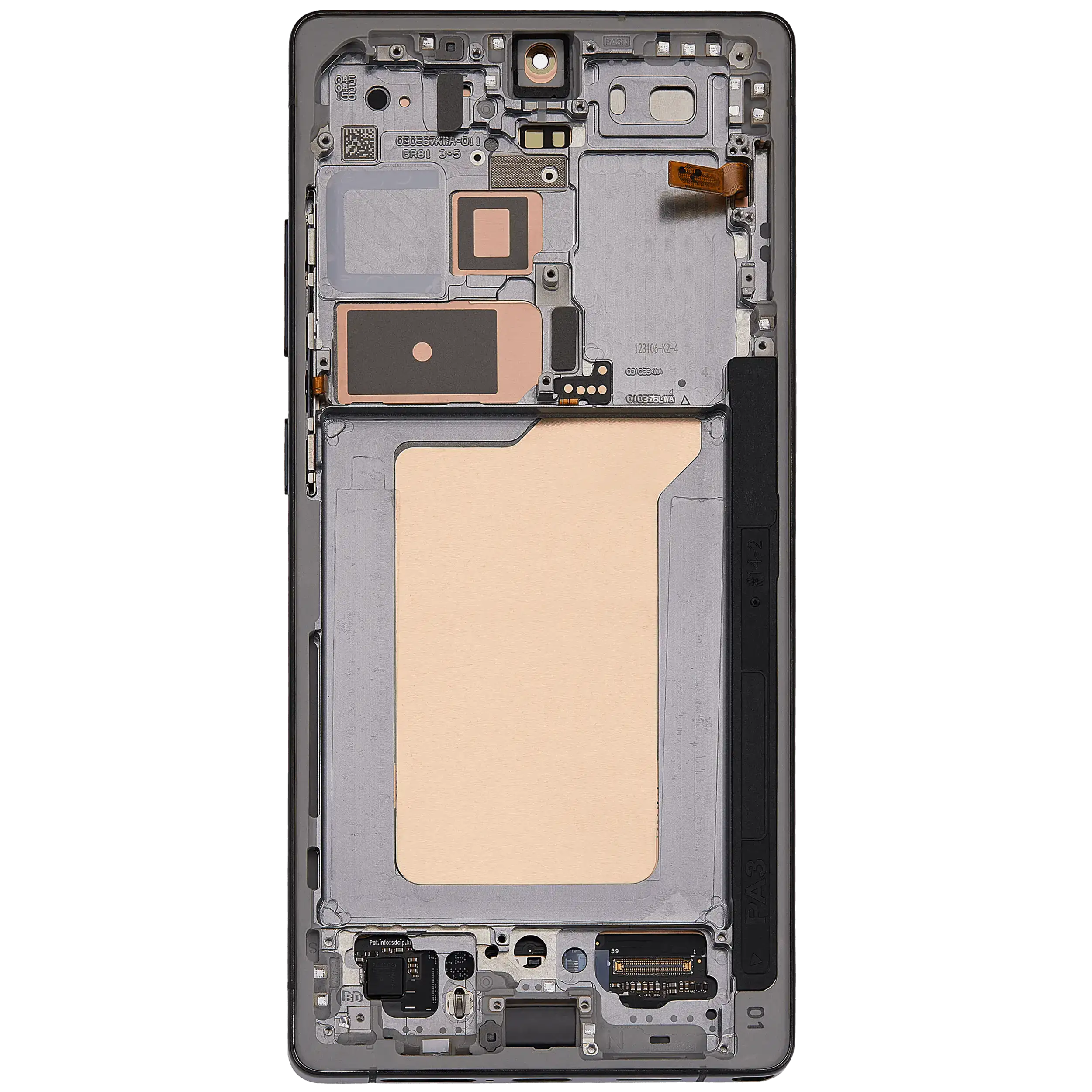OLED-Display mit Rahmen für Samsung Galaxy S25 Ultra 5G (US & International) (Aftermarket Plus) (120Hz) (Titanium Jet Black)