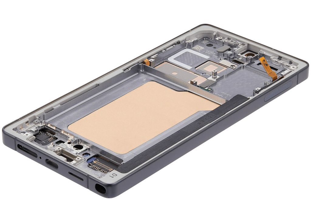 OLED-Display mit Rahmen für Samsung Galaxy S25 Ultra 5G (US & International) (Aftermarket Plus) (120Hz) (Titanium Jet Black)