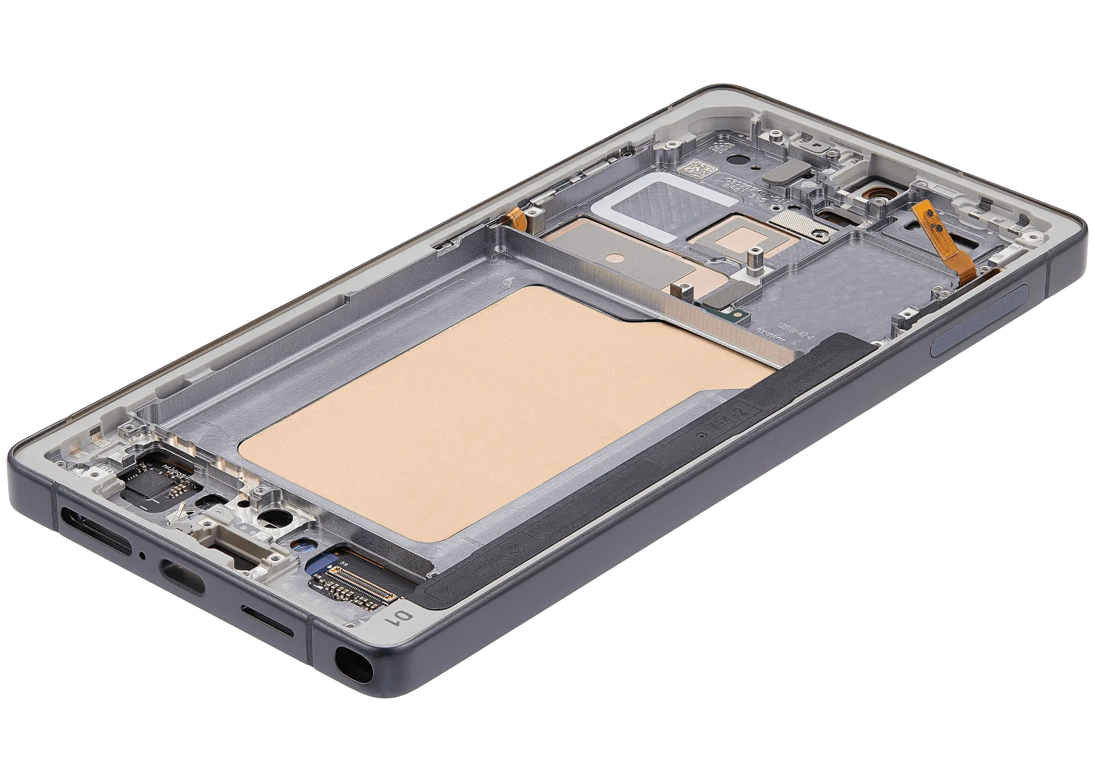 OLED-Display mit Rahmen für Samsung Galaxy S25 Ultra 5G (US & International) (Aftermarket Plus) (120Hz) (Titanium Jet Black)