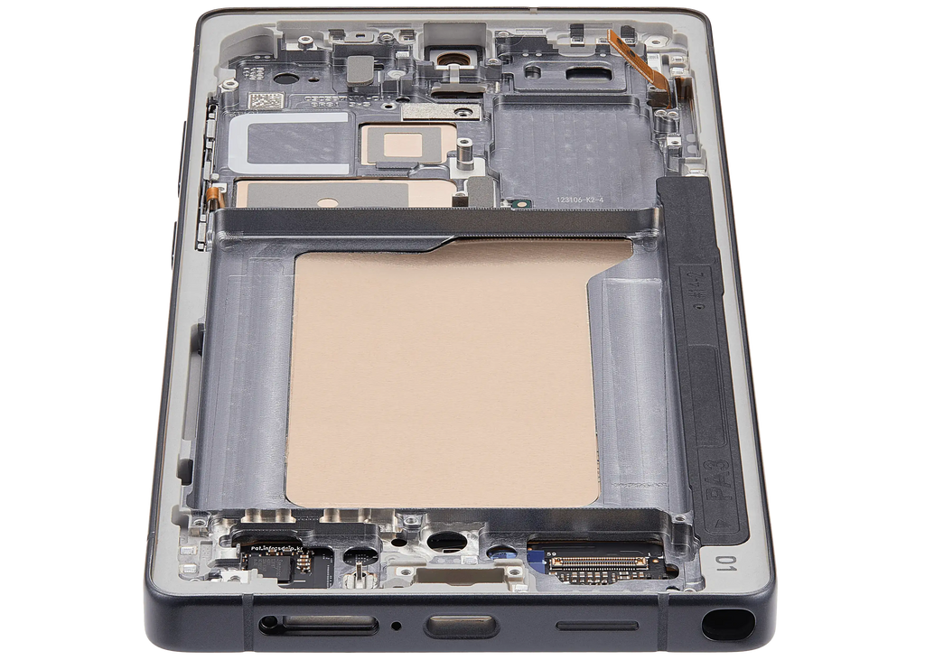 OLED-Display mit Rahmen für Samsung Galaxy S25 Ultra 5G (US & International) (Aftermarket Plus) (120Hz) (Titanium Jet Black)
