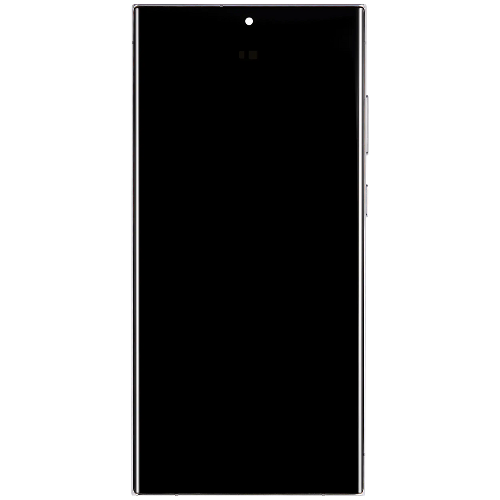 OLED-Display mit Rahmen für Samsung Galaxy S23 Ultra (US & International) (Aftermarket Plus) (120Hz) (Sky Blue)