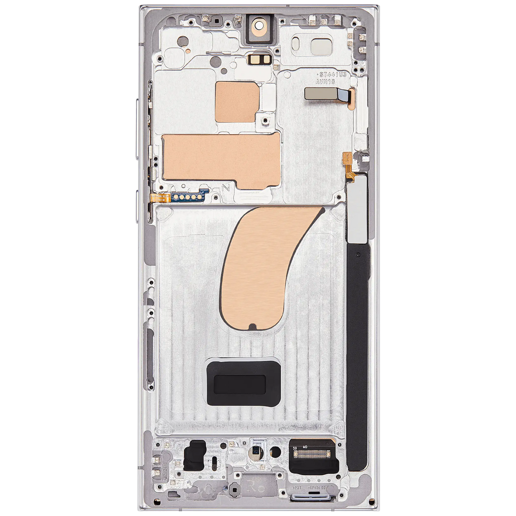 OLED-Display mit Rahmen für Samsung Galaxy S23 Ultra (US & International) (Aftermarket Plus) (120Hz) (Sky Blue)